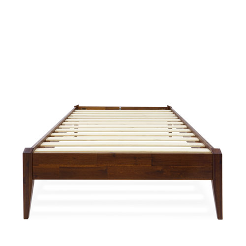 Ebern Designs Dinkee Solid Wood Platform Bed without Headboard, Mid